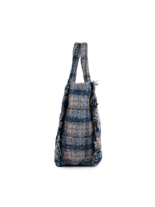 Borsa Colette Classic Tweed Blue Mc2 Saint Barth | COLETTE CLASSIC00512G CHECK MULTI 3121 EMB